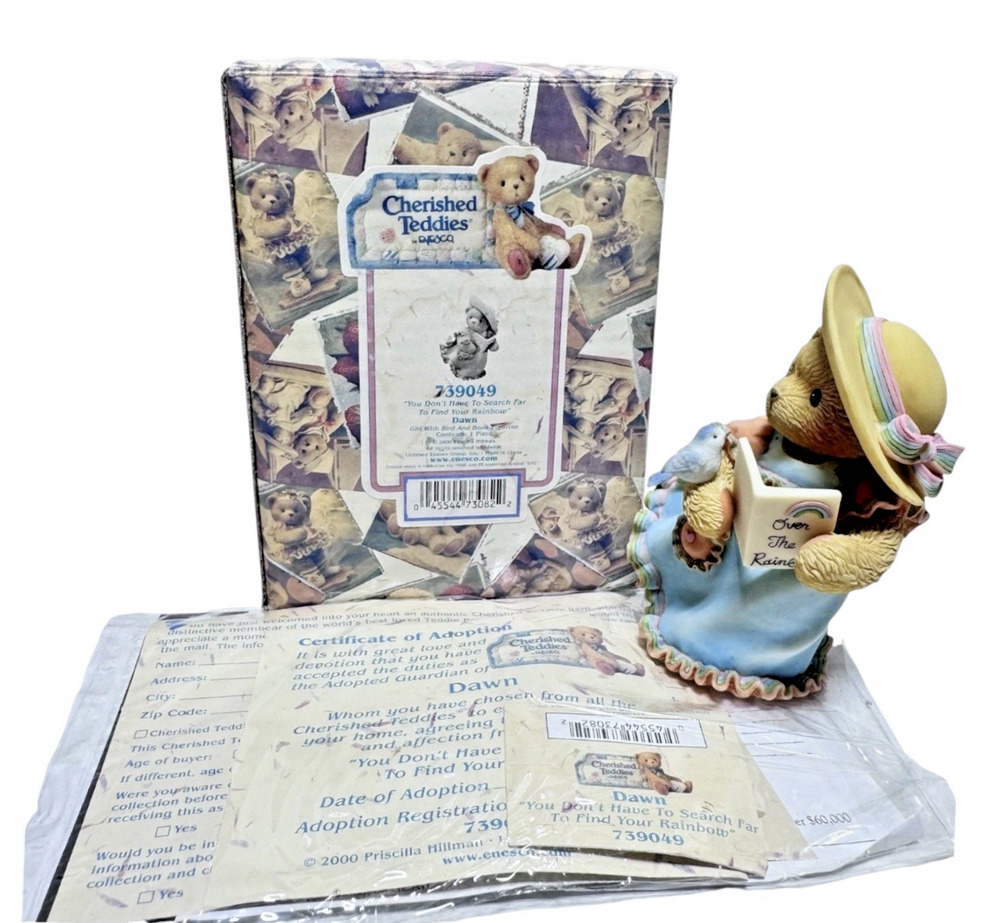 CHERISHED TEDDIES Dawn 739049 Find Your Rainbow Enesco Figurine w Box Cert. 2000
